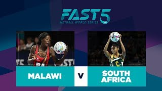 Malawi v South Africa  Fast5 Netball World Series 2017 [upl. by Oraneg]