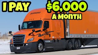 I Pay 6000 A Month To Lease A Semi Truck Through Schneider  The Truth About Leasing [upl. by Lichter]