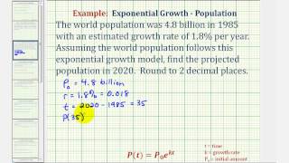 Ex Exponential Growth Application  Predicting World Population [upl. by Latsyc]