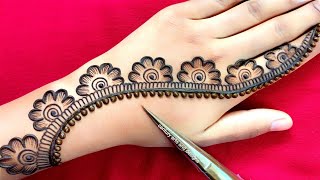 New stylish back hand mehndi design  easy mehndi design  mehndi ka design  mehndi design  mehndi [upl. by Ennobe206]