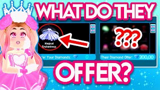 Trading For the Magical Enchantress Skirt Roblox Royale High Trading [upl. by Aieki872]