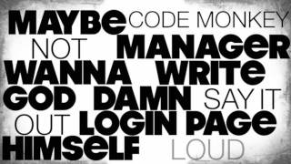 Code Monkey Jonathan Coulton Lyrics Kinetic Typography [upl. by Euqinimod960]