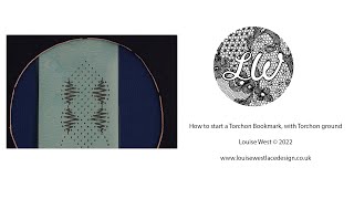 How to start a Torchon bobbin lace bookmark with Torchon ground [upl. by Caesar44]