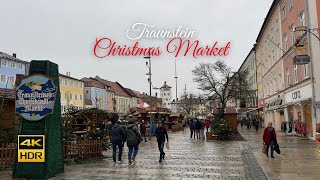 Traunstein Christmas Market  In the heart of Chiemgau Region Germany  4K HDR [upl. by Wolpert]