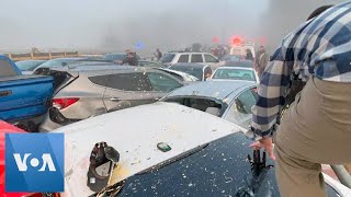 63 Car Pileup in Virginia Leaves 35 Injured [upl. by Eldwon]