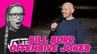 BILL BURR MOST OFFENSIVE JOKES  AMERICAN REACTS  AMANDA RAE [upl. by Neb]