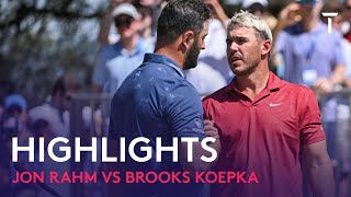 Jon Rahm vs Brooks Koepka Highlights  2022 WGCDell Technologies Match Play [upl. by Cyprian364]