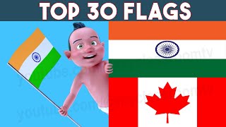 Discover Flags  Top 30 Countries Flag of the World [upl. by Orapma]