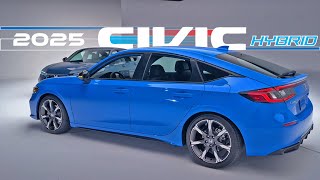 2025 Honda Civic Facelifted First Look  Gains Hybrid Option And New Sporty Styling [upl. by Eceinej]