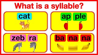 Whats a SYLLABLE 🤔  Syllable in English  7 types  Learn how to count syllables [upl. by Ettenahc]