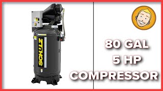 Schulz 5HP 80 Gallon 20CFM Air Compressor  Tool of the Week [upl. by Eus]