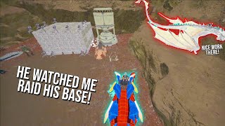 He Watched Me Raid His Base 😂  30 Day Solo Series  Ark Small Tribes [upl. by Nylsor]