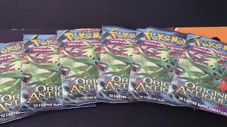 Combats dillustrations  Ouverture de 6 Boosters ORIGINES ANTIQUES  MEGA TYRANOCIF [upl. by Ahseikal2]