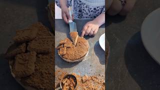 Making biscoff cheesecake cake from scratch  no bake cheesecake recipe asmrfood türkiye ytshorts [upl. by Aihtebat578]