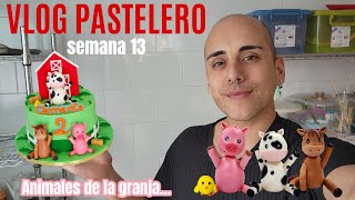 DECOREMOS UNA TORTA temática GRANJA   VLOG SEMANAL 13 [upl. by Eidarb]