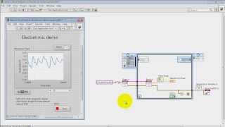 NI myRIO quotElectret Mic demoquot LabVIEW project [upl. by Enaht]