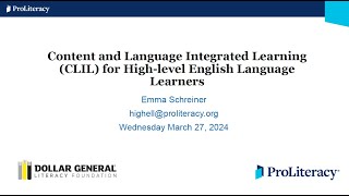 Content and Language Integrated Learning CLIL for Highlevel English Language Learners [upl. by Nagorb]