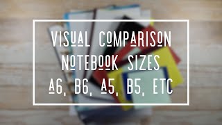 NOTEBOOK SIZE COMPARISON  Notebook Sizes A6 B6 A5 B5 [upl. by Grogan]