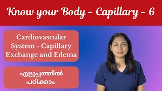 Know your Body  Capillary Exchange and Edema Malayalam [upl. by Oinimreh]