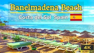 Benalmadena Beach Walk Spains Coastal Paradise Captured in Stunning 4K  Travelarc [upl. by Neerak]