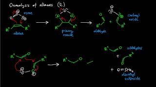 A11 Ozonolysis of alkenes reaction mechanism Part 2 [upl. by Baynebridge]