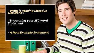 Making Effective Decisions 250 Word Statement Example  Score 77 in your Civil Service Application [upl. by Philender359]