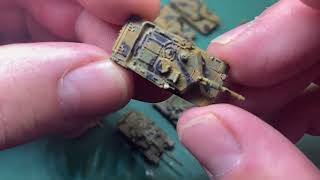 GHQ Micro Armour build the last bit of paint on the T90 and M1A2 Abrams tanks 1285 scale [upl. by Kwei]