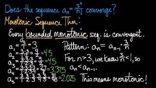 Monotonic Sequence Theorem [upl. by Annayak]