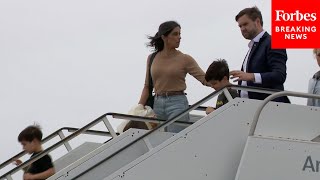 JUST IN JD Vance Arrives In West Palm Beach Florida With His Family  Election Day [upl. by Marillin291]