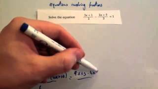 Equations involving algebraic fractions  Corbettmaths [upl. by Mendy]