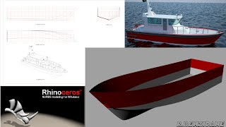 leçon N°01 Rhinoceros  plan de forme dun bateau   Rhino boat ship [upl. by Antonio]