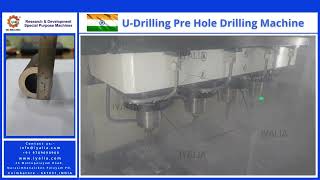 U Drilling Pre Drilling machine  Hole Drilling machine in  Drilling Solid Rod [upl. by Rayle]