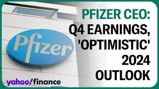 Pfizer CEO doubles down on 2024 guidance talks Seagen buy [upl. by Pournaras]