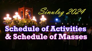 SINULOG 2024 SCHEDULE OF ACTIVITIES amp SCHEDULE OF MASSES [upl. by Irrac]