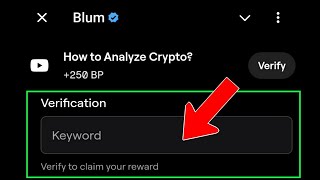 How To Analyze Crypto  Blum YouTube Video Code  Blum How To Analyze Crypto Video Code [upl. by Senzer57]