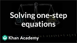 Intuition for solving onestep equations  Linear equations  Algebra I  Khan Academy [upl. by Charry425]