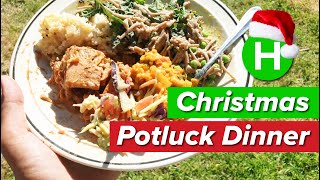 Christmas Potluck Dinner VLOG [upl. by Perretta]