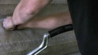 Stair Carpet Stretching Carpet Repair [upl. by Gnilrac]