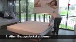 Wasserbett Bezug erneuern mit Reperatur Bezug von BettwarenShopde [upl. by Rashidi]