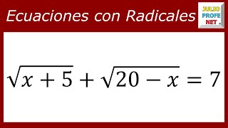 ECUACIONES CON RADICALES  Ejercicio 6 [upl. by Flynn]