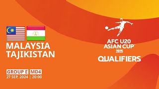 Malaysia  Tajikistan  Group E  MD4  AFC U20 Asian Cup 2025 Qualifiers [upl. by Chesnut]