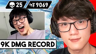 iiTzTimmy Reacts to His 9000 DAMAGE RECORD IN APEX [upl. by Harday]