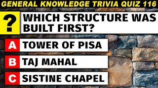 Test Your General Knowledge Level  How Many Questions Can You Answer Trivia Quiz Part 116 [upl. by Ahsikahs]