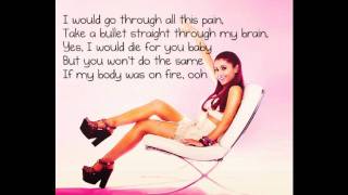 Ariana Grande  Grenade lyrics FULL SONG [upl. by Kadner397]