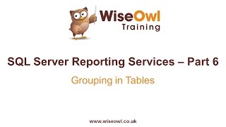 Reporting Services SSRS Part 6  Grouping in Tables [upl. by Hgielram]