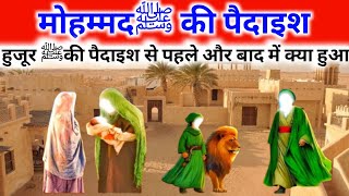 Hazrat Mohammed sallallaho vasllam ki paidaish ka waqiaislamic [upl. by Nnylaehs]