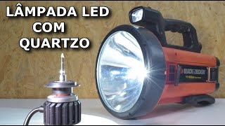 LANTERNA SUPER PODEROSA CASEIRA COM LAMPADA LED COM QUARTZO [upl. by Iniretake316]