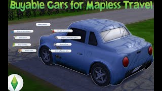 The sims 4 รีวิวมอด Buyable Cars for Mapless Travel รถยนตร์เดินทาง [upl. by Riley521]