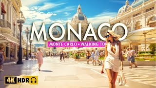 Monte Carlo MONACO 4K60 HDR  Walking Tour 4K60fps [upl. by Notyap]