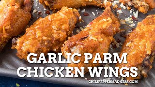 GarlicParmesan Chicken Wings  Crispy and Saucy Wings [upl. by Pietra177]